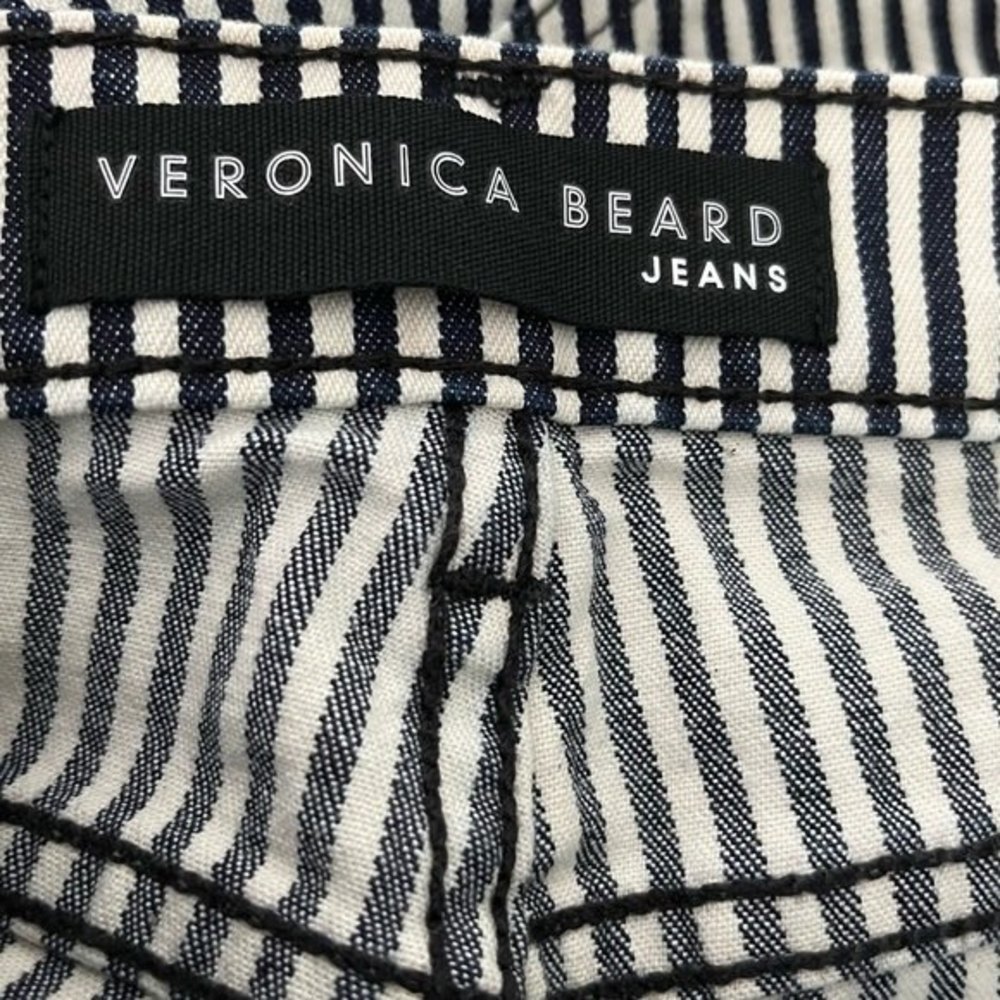 Veronica Beard Striped Boot Cut Jeans with Side Detail - Picture 11 of 15